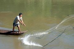 Fishing on the Mekong river