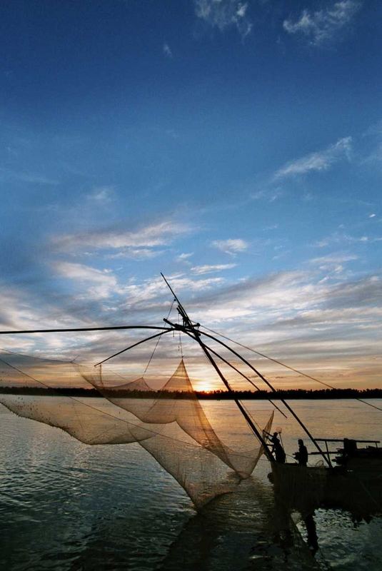 fishing on the Mekong river
