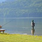 Fishing with two fishing rods