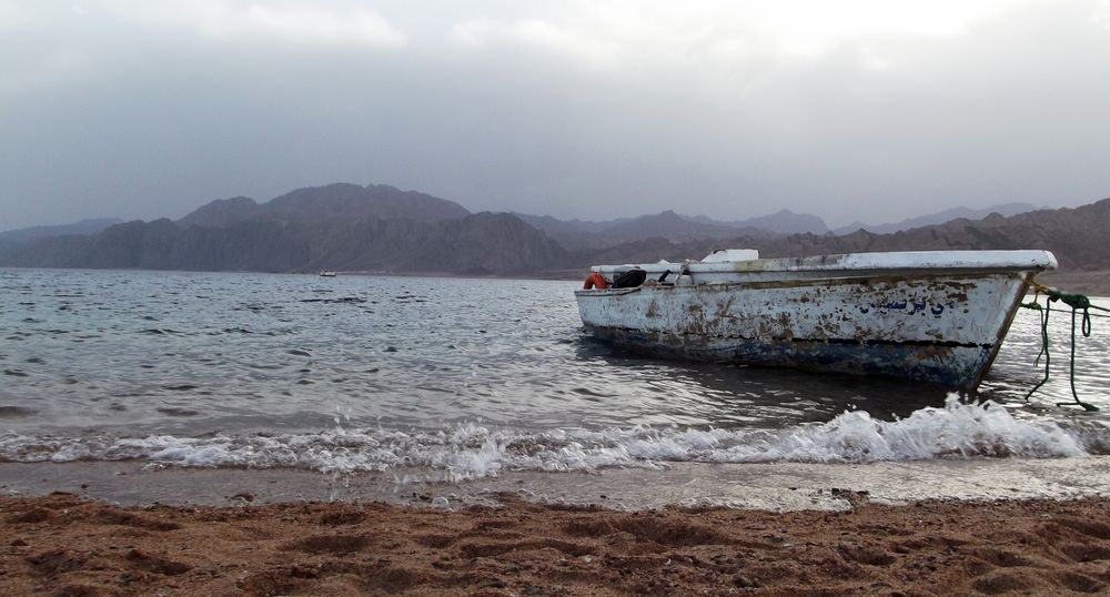 fishingboat in dahab-lagoon