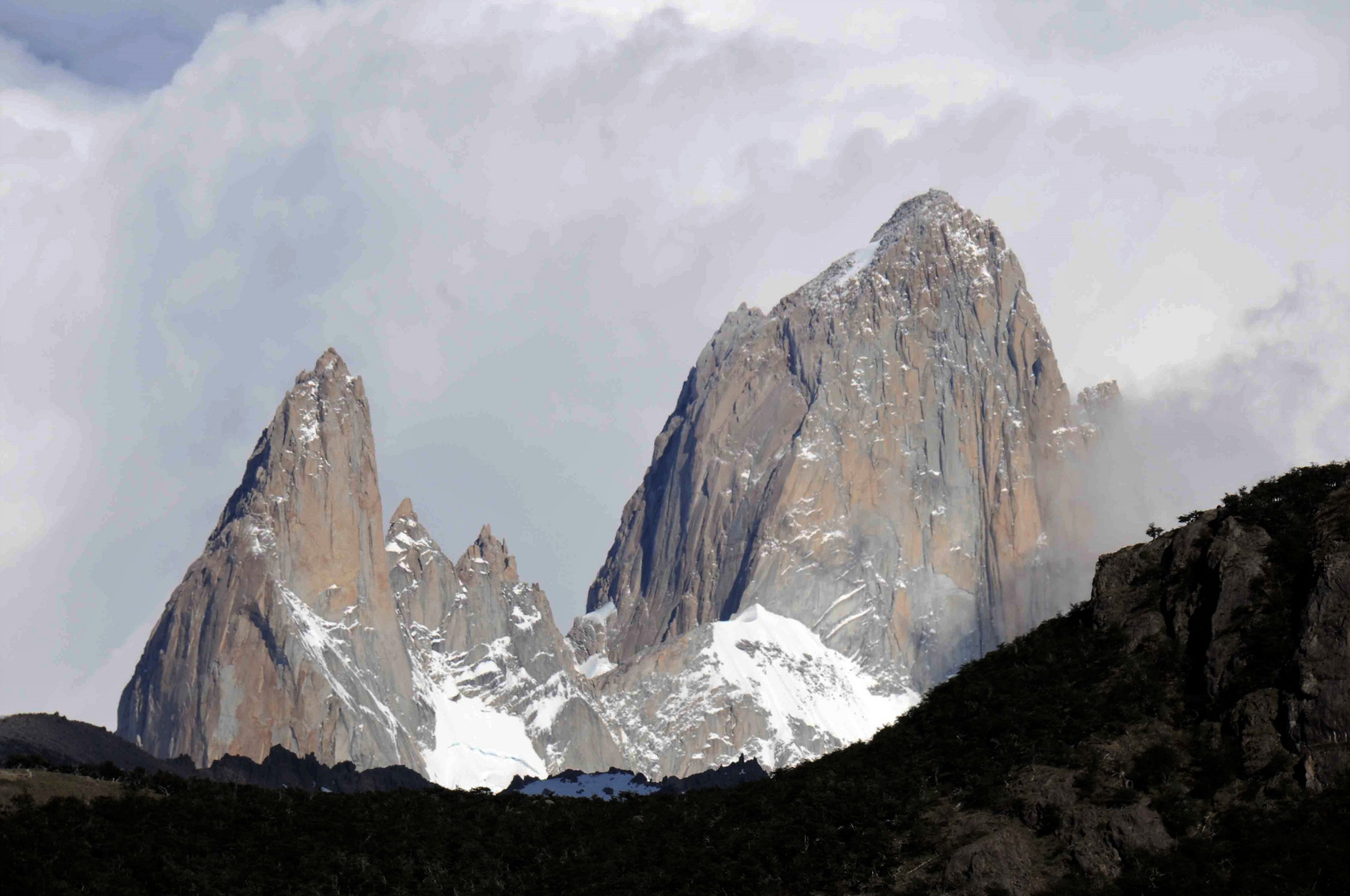 Fitz Roy desde delante del hotel