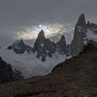 Fitz Roy with moon