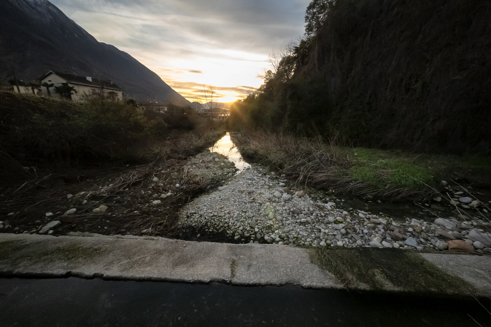 Fiume Froda al crepuscolo