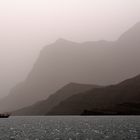 Fjordlandschaft Musandams im Dunst