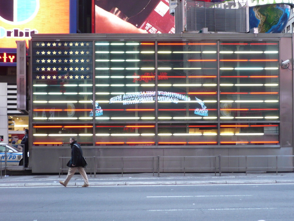 Flag in Times Square