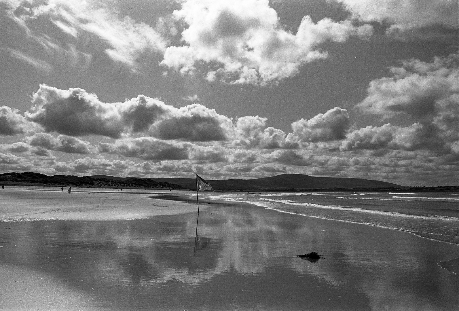 Flag on the shore