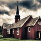 Flakstad Kerken auf den Lofoten