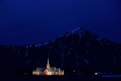 Flakstad - Kirche zur blauen Stunde