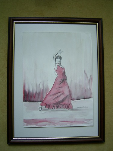Flamencotänzerin im roten Kleid