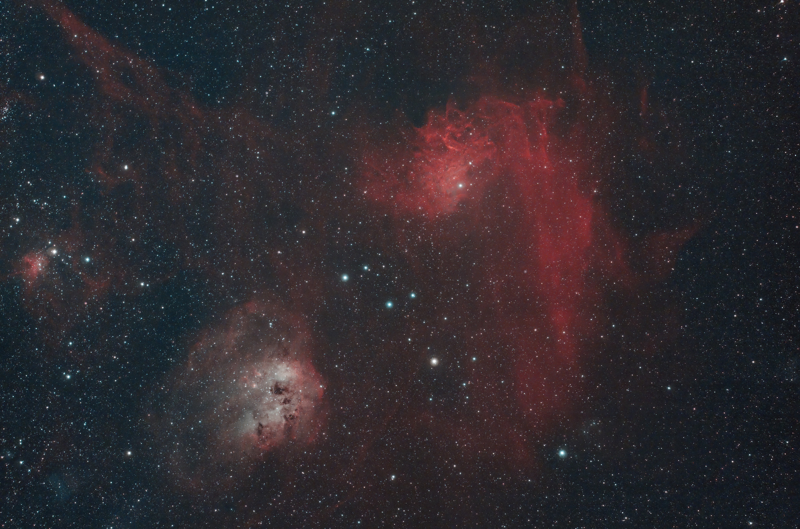 Flaming Star Nebula  und die "Kaulquappe" - IC 405 und IC 410