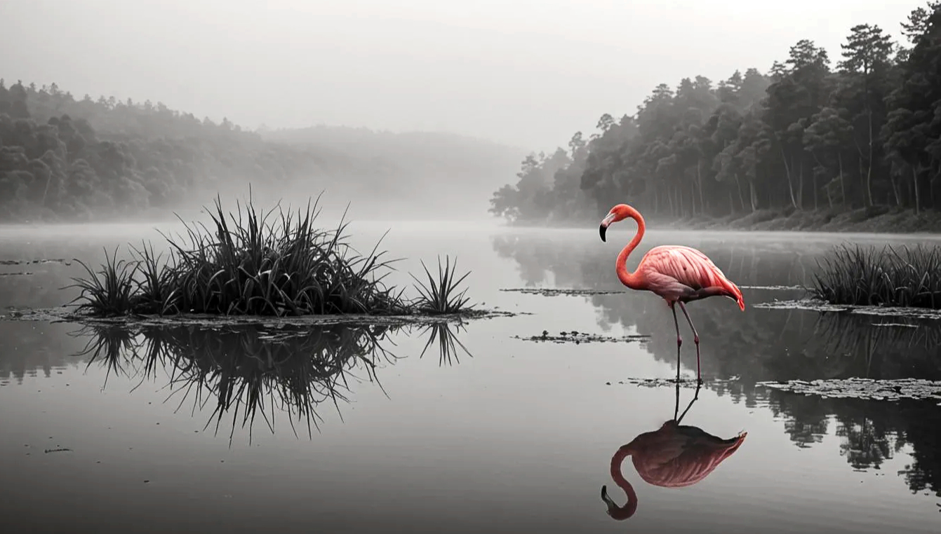 Flamingo am See