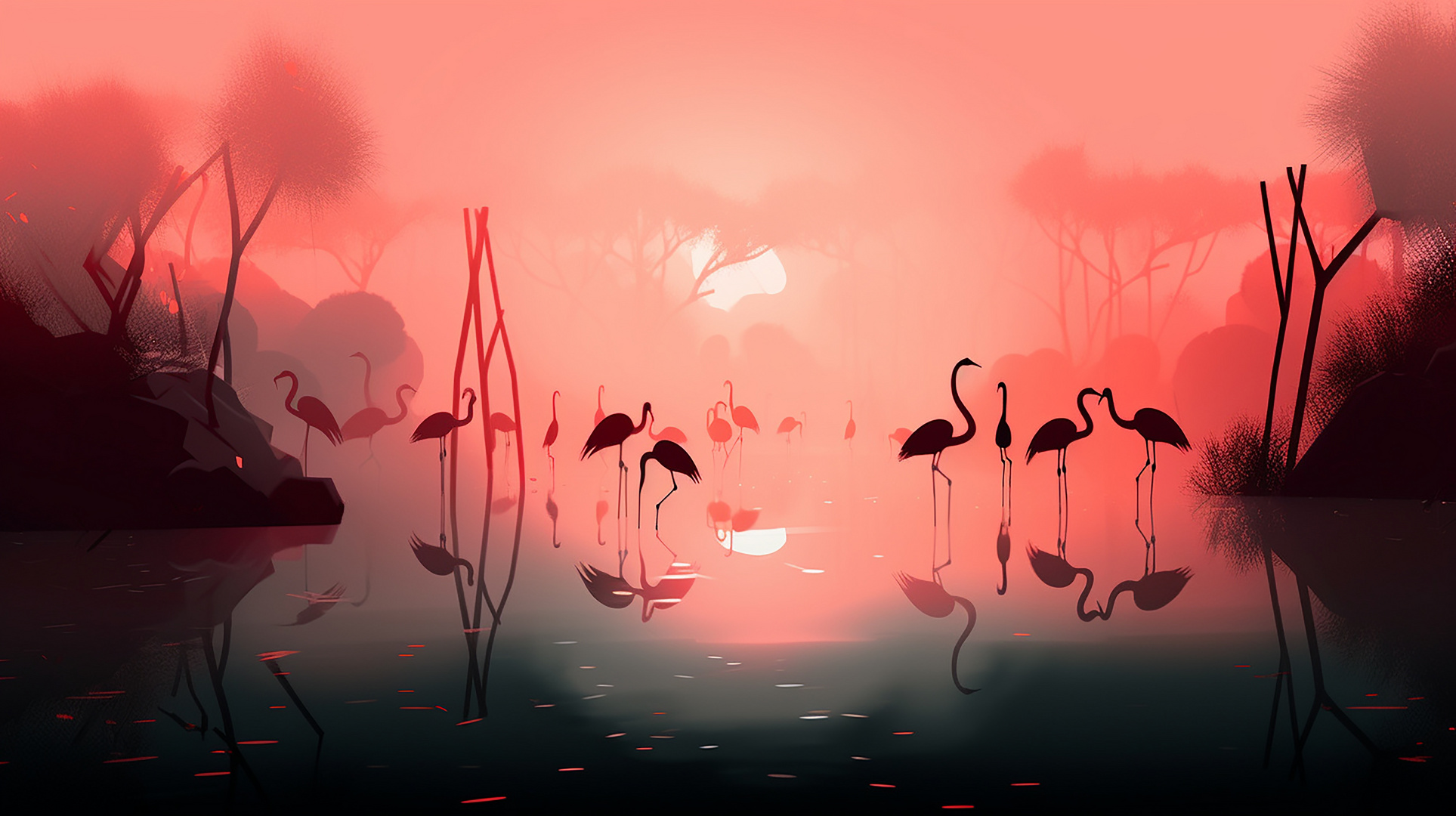 Flamingo art #1   AI