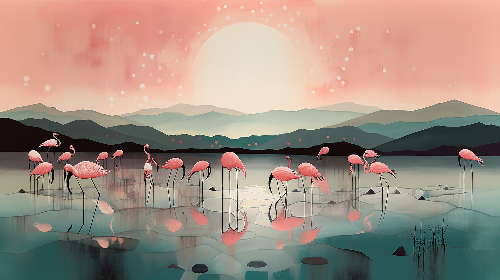 Flamingo art #2   AI