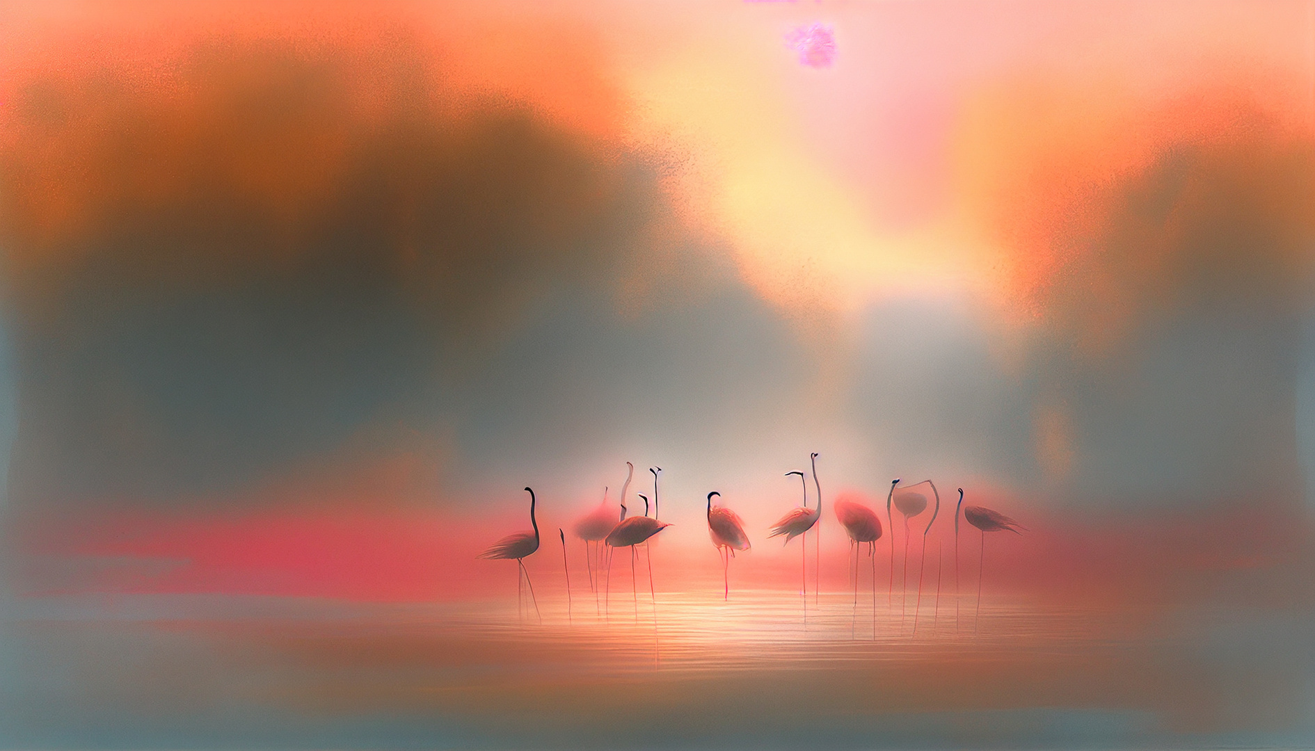 flamingo art