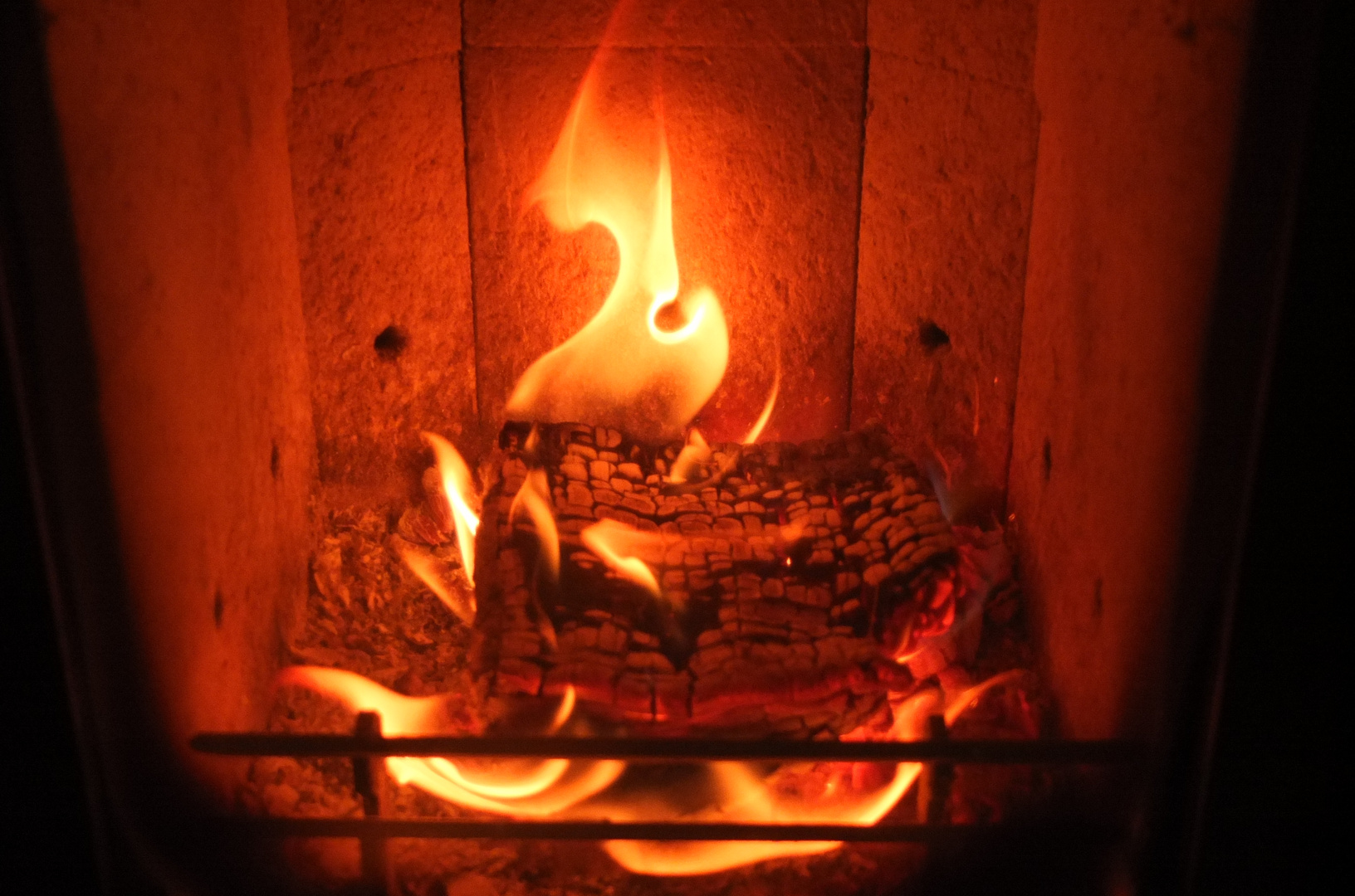 Flamme im Kamin