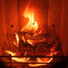 Flamme im Kamin