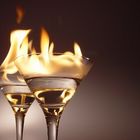 Flammen und Coctails