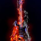 Flammende Gitarre