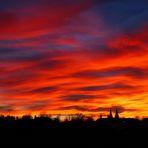 Flammender Himmel über Markt Indersdorf