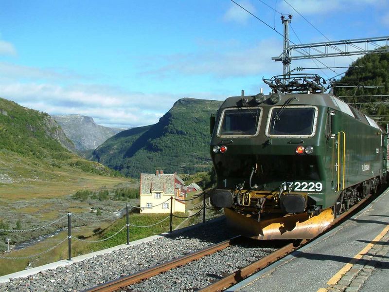 Flamsbahn am Bahnhof Myrdal