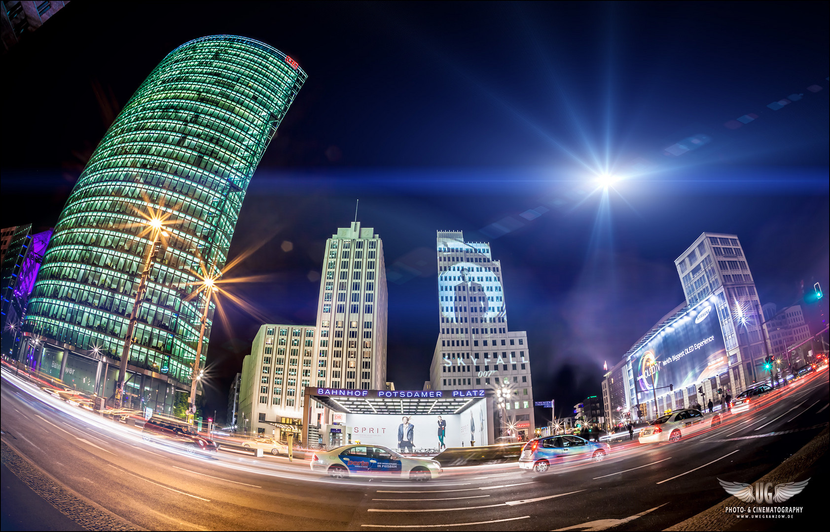 Flares over Potsdamer Platz