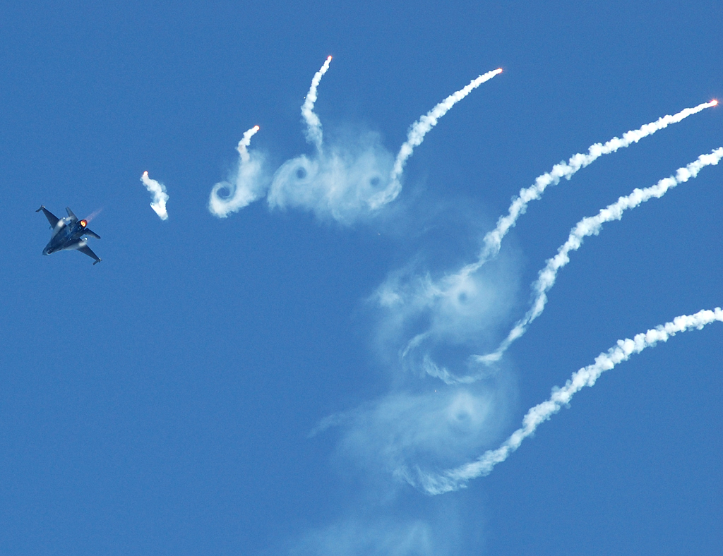 Flaring and afterburner at work.