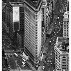 flat iron building black & white