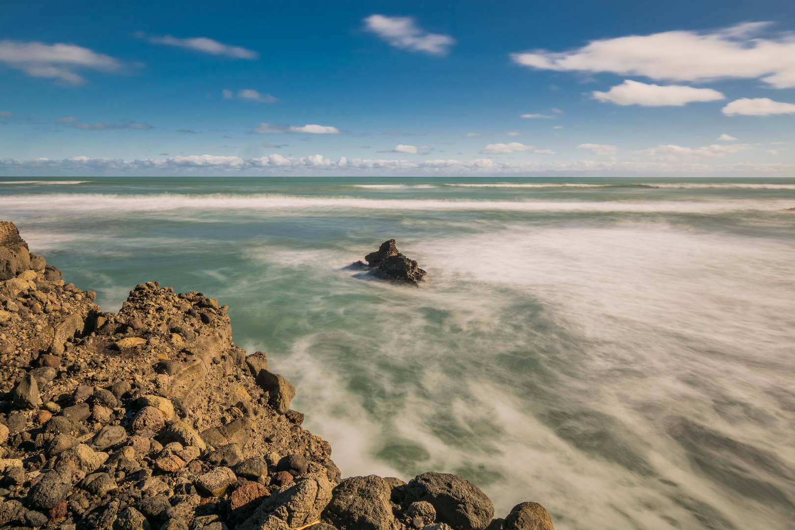 Flat rough waters