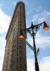 Flatiron Building mit Ortsangabe