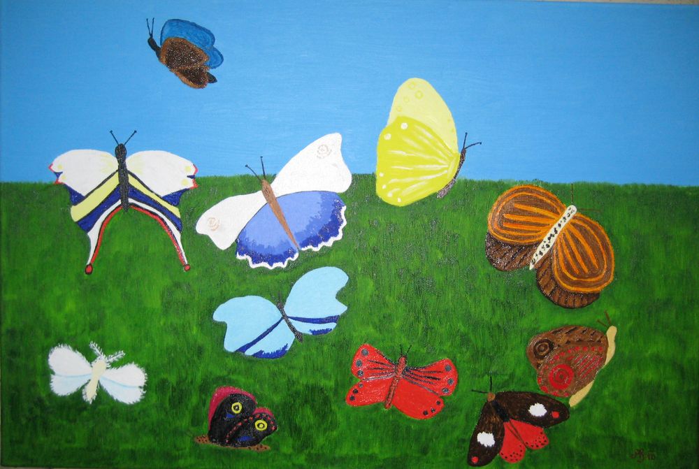 Flatterwiese 40x60 Ol Auf Leinwand Foto Bild Alles Andere Stillleben Ol Bilder Auf Fotocommunity