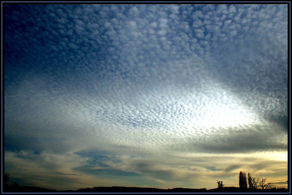 fleecy clouds