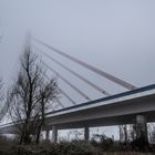Fleher Brücke A46 Düsseldorf im Nebel