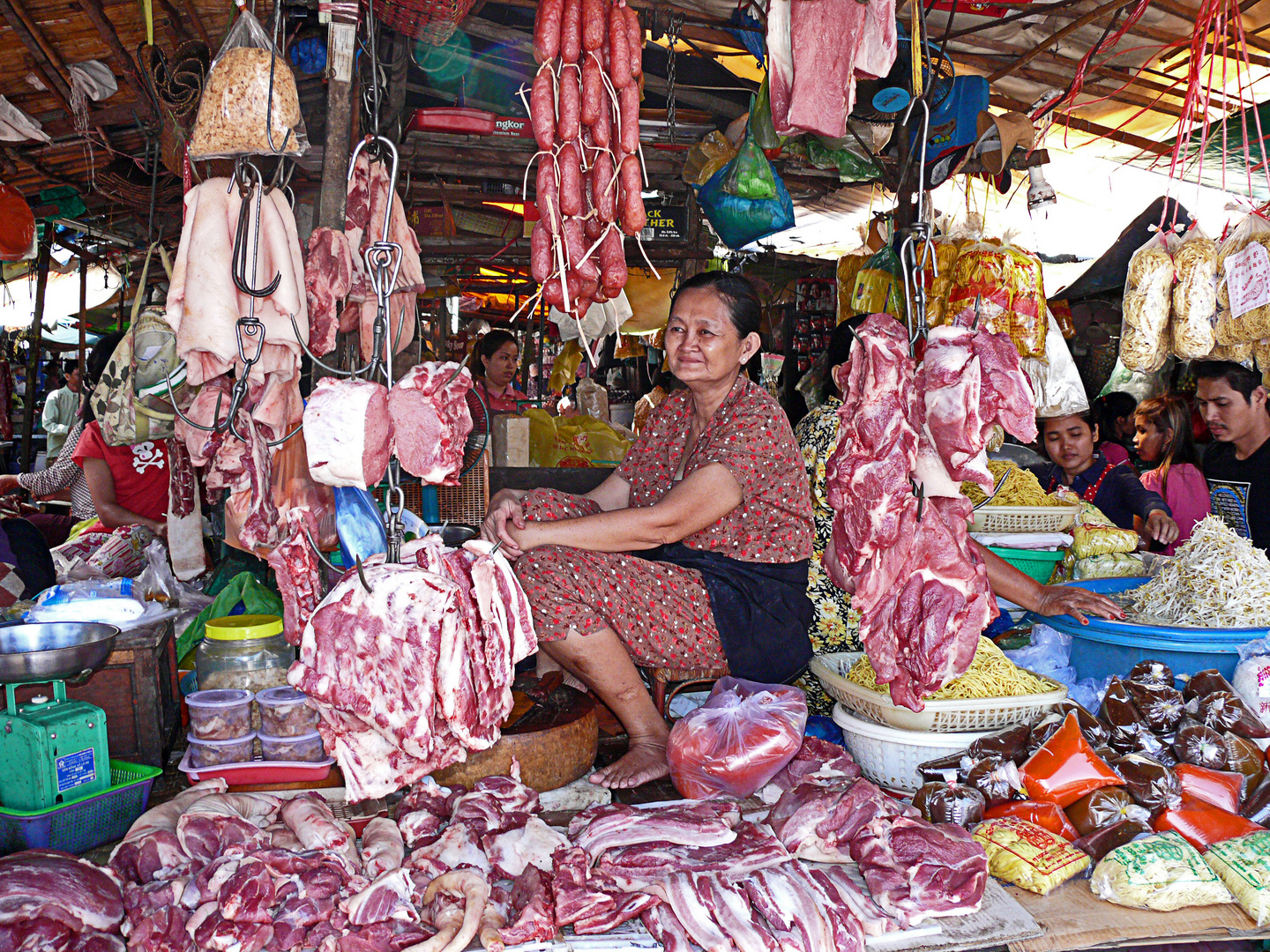 Fleischfachverkauf auf Vietnameschisch
