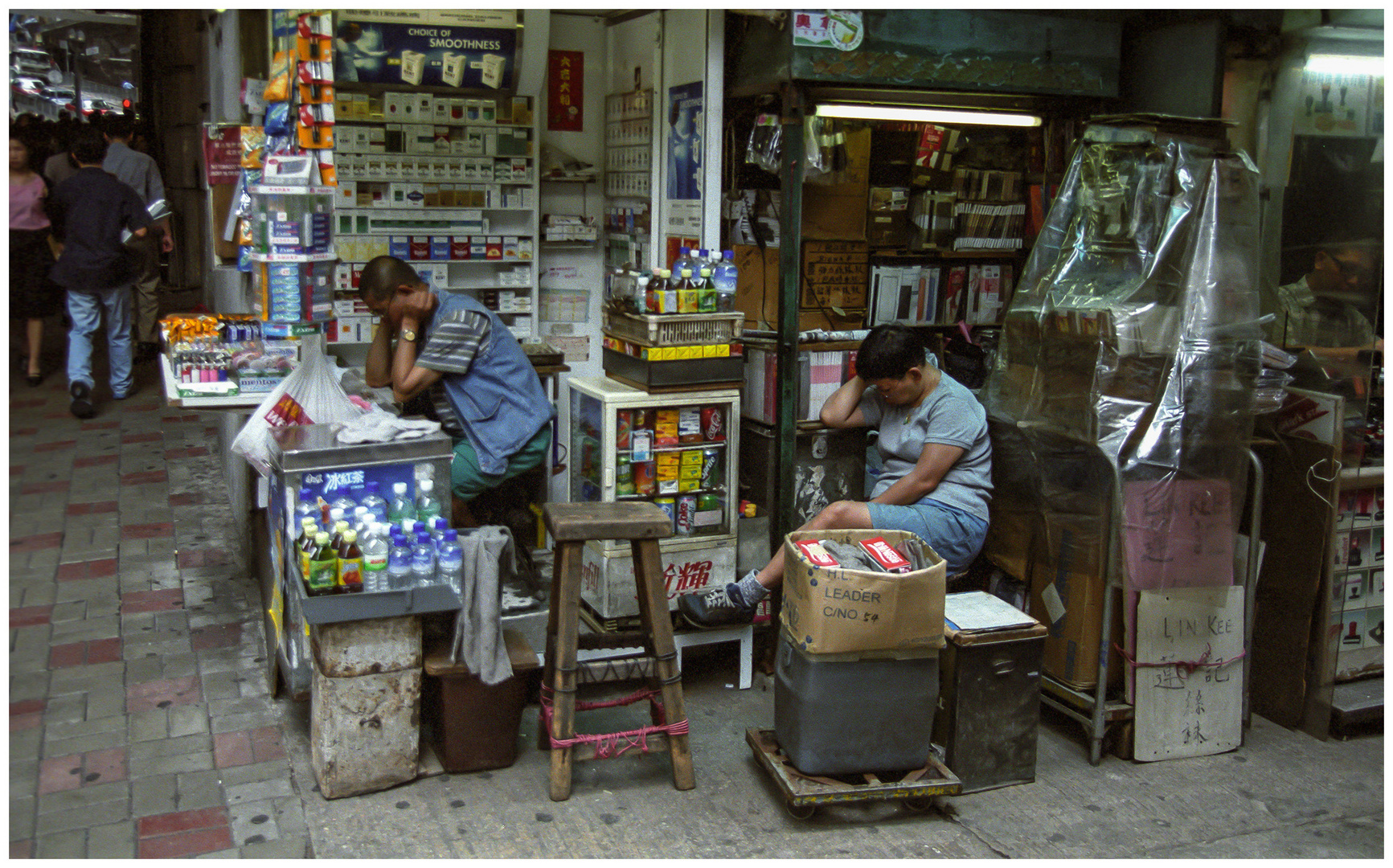 Fleißige Asiaten in Hong Kong