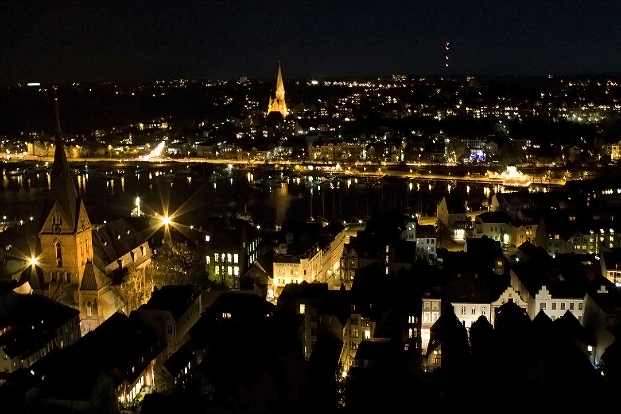 Flensburg bei Nacht