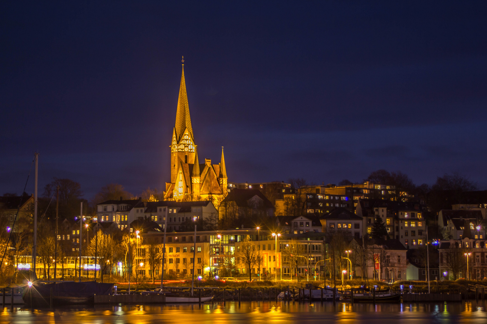 Flensburg bei Nacht