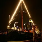 Flensburger Hafen bei Nacht