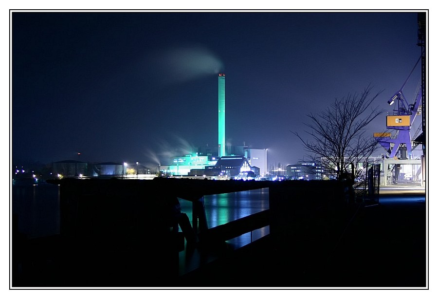 Flensburger Hafen bei Nacht 3