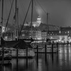 Flensburger Hafen bei Nacht