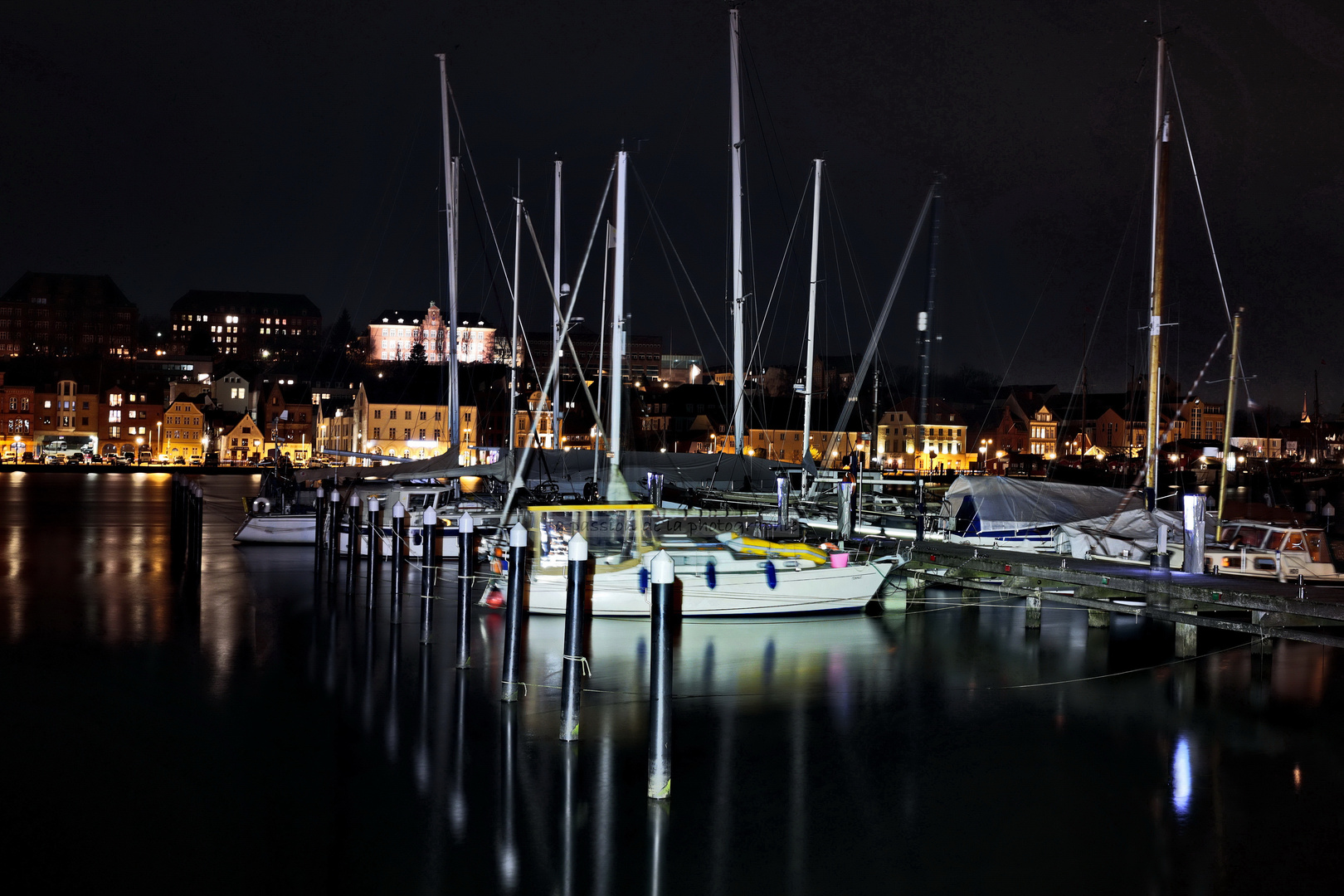 *Flensburger Hafen gestern abend*