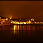 Flensburg`s Hafenspitze bei Nacht