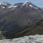 Fletschhorn 3993m , Lagginhorn 4010m und Weismies 4017m hoch (v.l.n.r. ....)