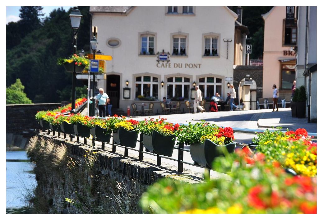 fleurs avant le café du pont