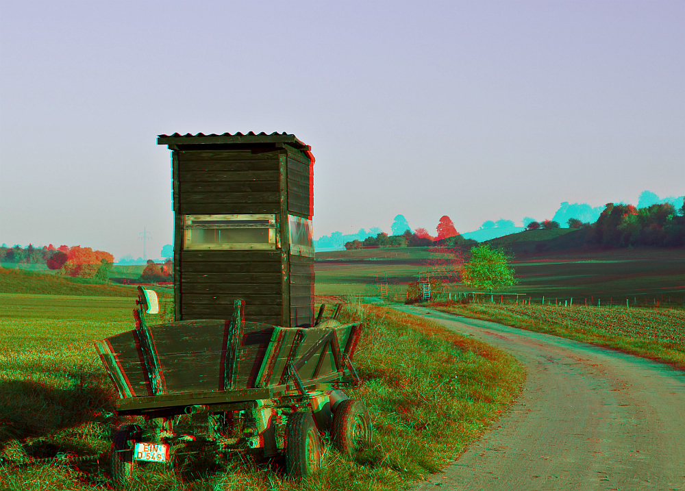 Flexibler Jagd-Hochsitz 3D Ana rot/cyan