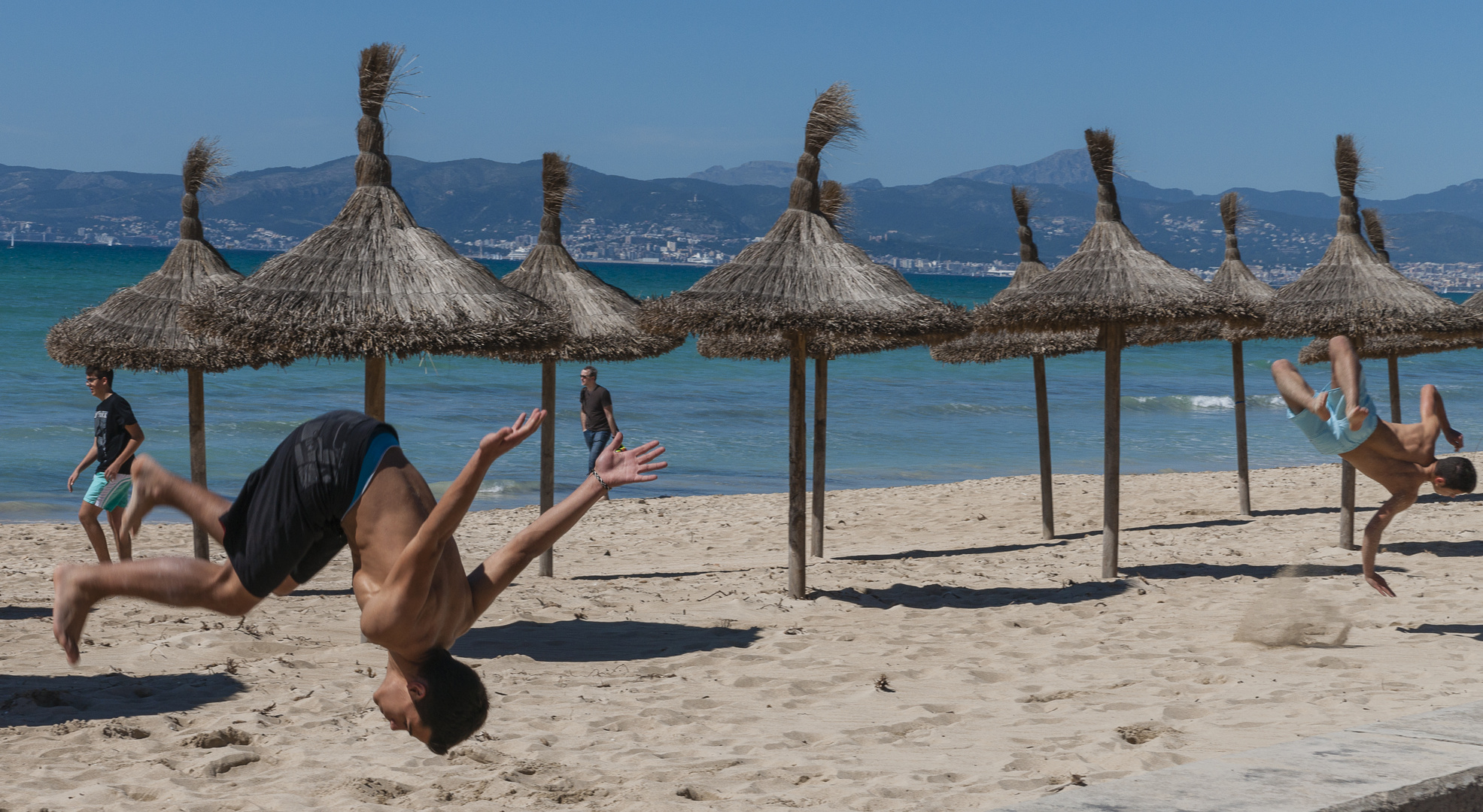 Fliegende am Strand