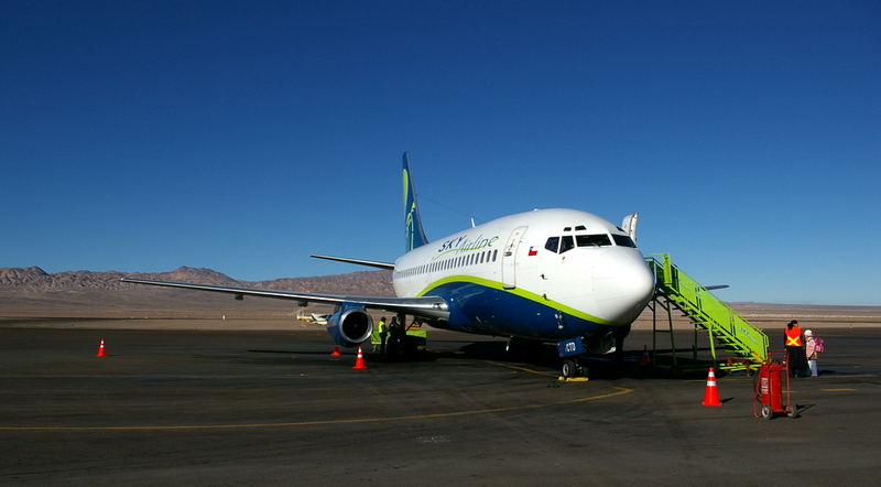 Fliegender Oldtimer: B737-200 in Calama, Chile