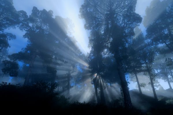 Fliegendes Wasser – schneidendes Licht