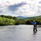 Fliegenfischen am Lachsfluss in Irland 