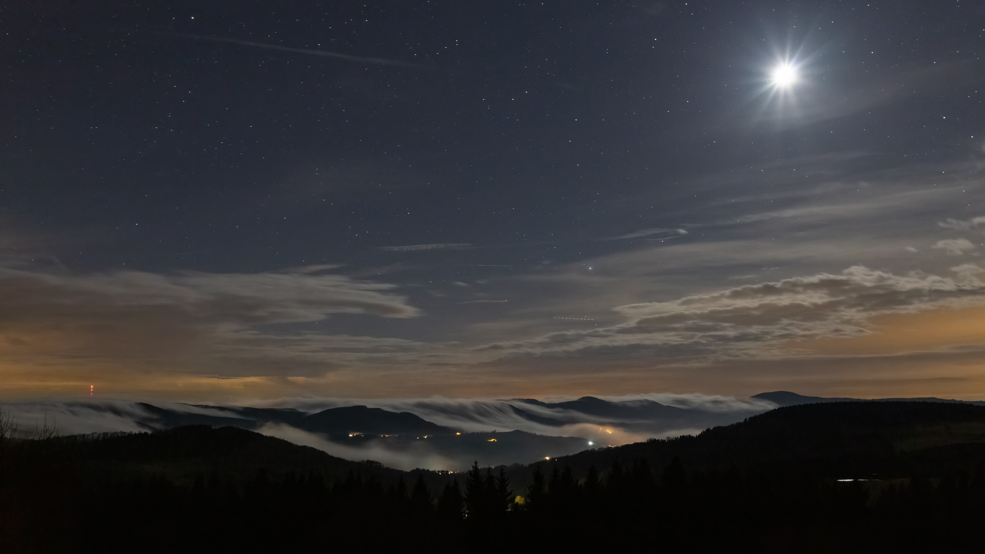 Fließender Nebel