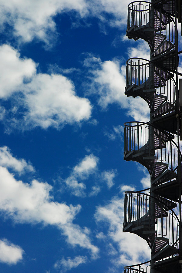 flight of winding stairs